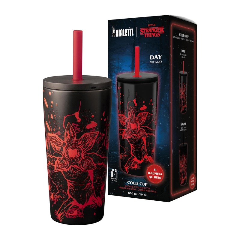 比乐蒂 Bialetti 怪奇物语 保温杯 600ml 带吸管