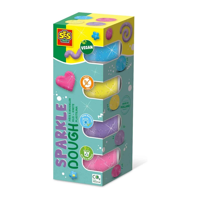 SES Creative Feel Good 闪亮彩泥 4色×90g