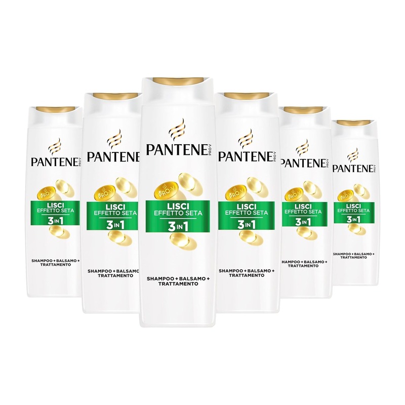 潘婷 Pantene 丝质顺滑三合一洗发水 300ml×6瓶