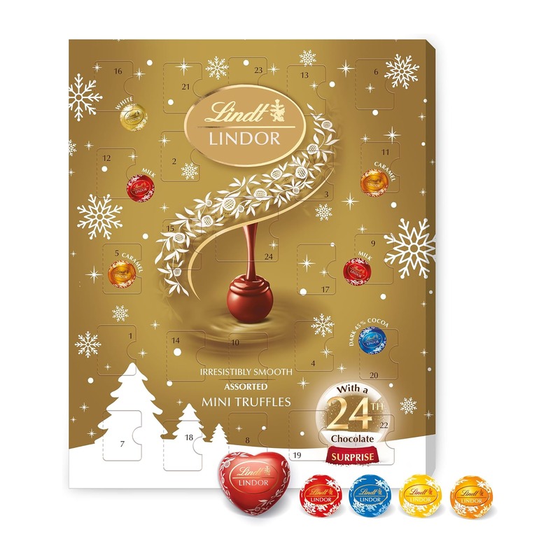 Lindt 瑞士莲 Lindor 圣诞倒数日历 117g 24颗迷你松露巧克力