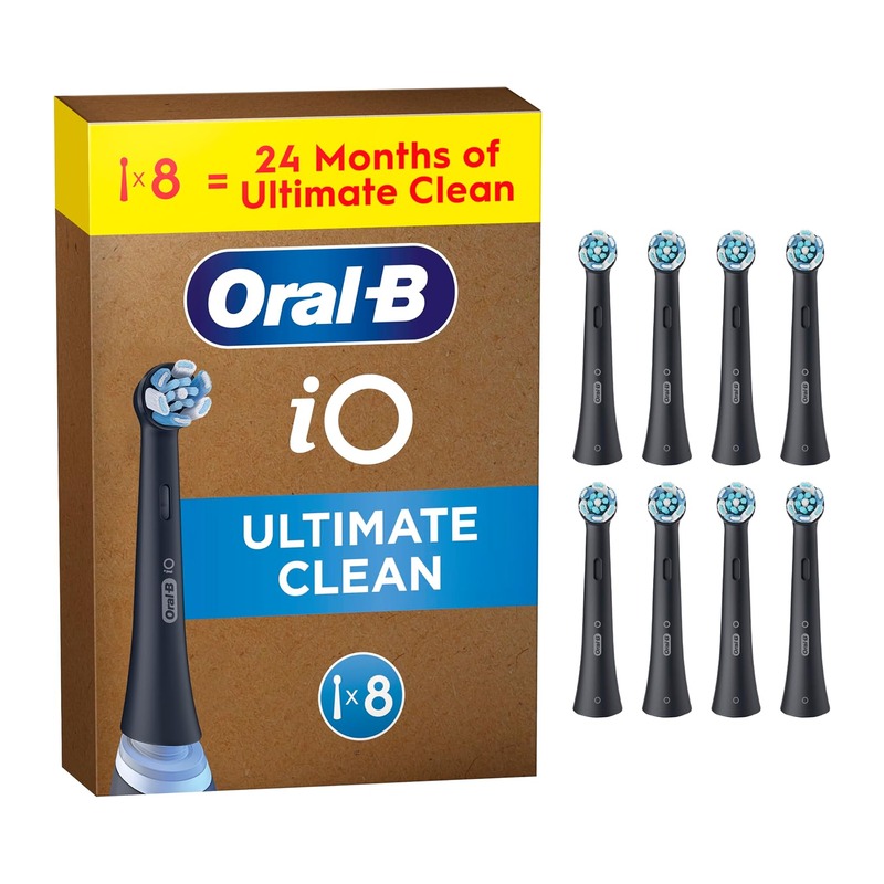 欧乐B Oral-B iO Ultimate Clean 替换刷头 黑色 8支装