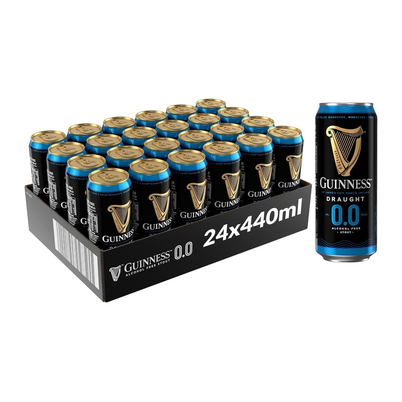健力士 Guinness Draught 0.0 无醇黑啤 440ml×24罐