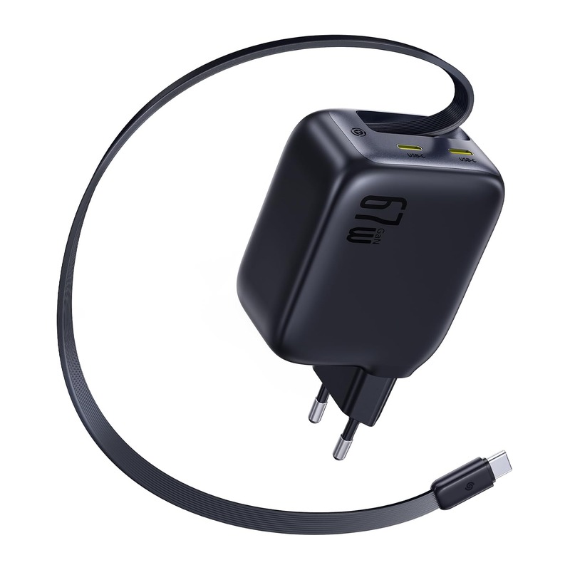 Baseus 倍思 Enercore 67W 氮化镓充电器 自带伸缩USB-C线
