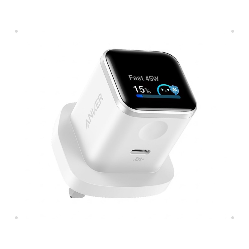 Anker 安克 Nano 45W GaN USB-C 智能显示屏快充充电器（英标）