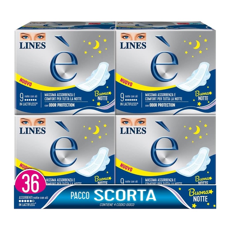 Lines È Notte 夜用卫生巾 带护翼 36片