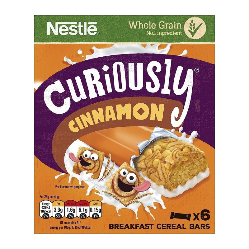 雀巢 Nestlé Curiously Cinnamon 肉桂味谷物早餐棒 25g×6根