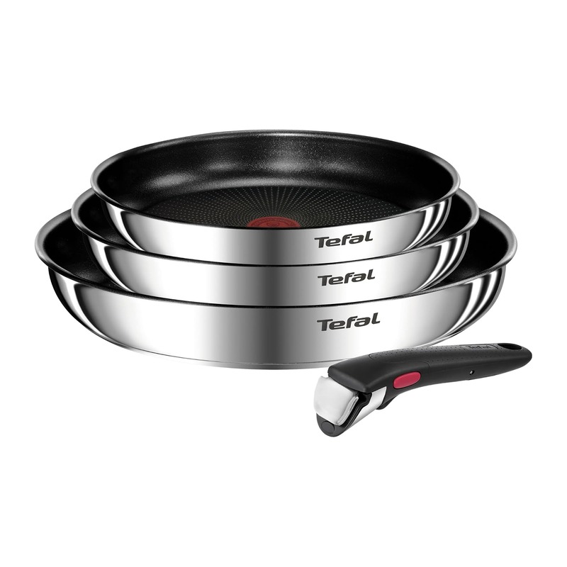 Tefal 特福 Ingenio Emotion 可拆卸手柄不锈钢不粘煎锅三件套