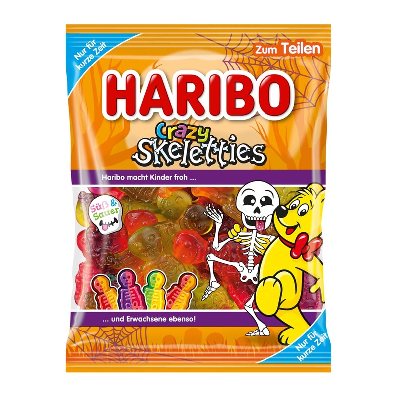 HARIBO 哈瑞宝 Crazy Skeletties 骷髅软糖 160g