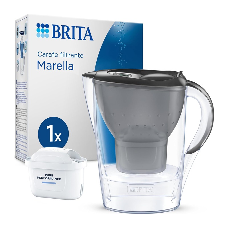 BRITA Marella 滤水壶 2.4L 石墨灰 含1个MAXTRA PRO滤芯
