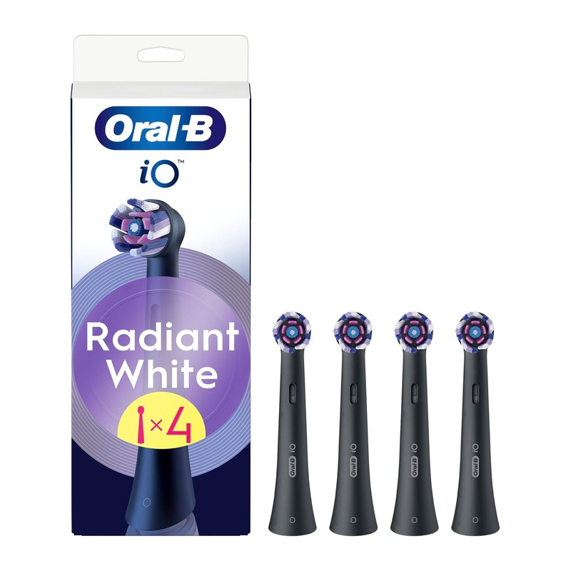 欧乐B Oral-B iO 系列 Radiant White 亮白替换刷头 黑色 4 支装