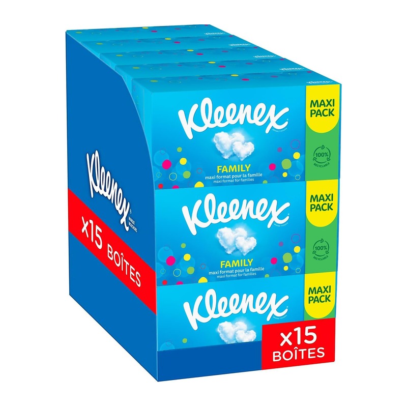 Kleenex舒洁家庭装盒装纸巾 15盒×128抽