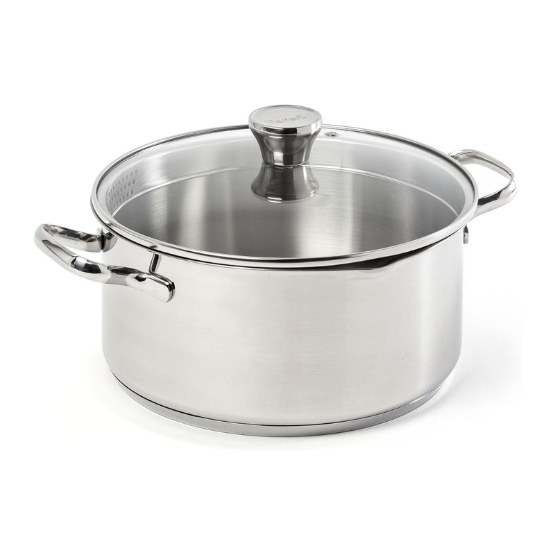 Tefal 特福 Duetto 不锈钢深炖锅 24cm 带滤水盖