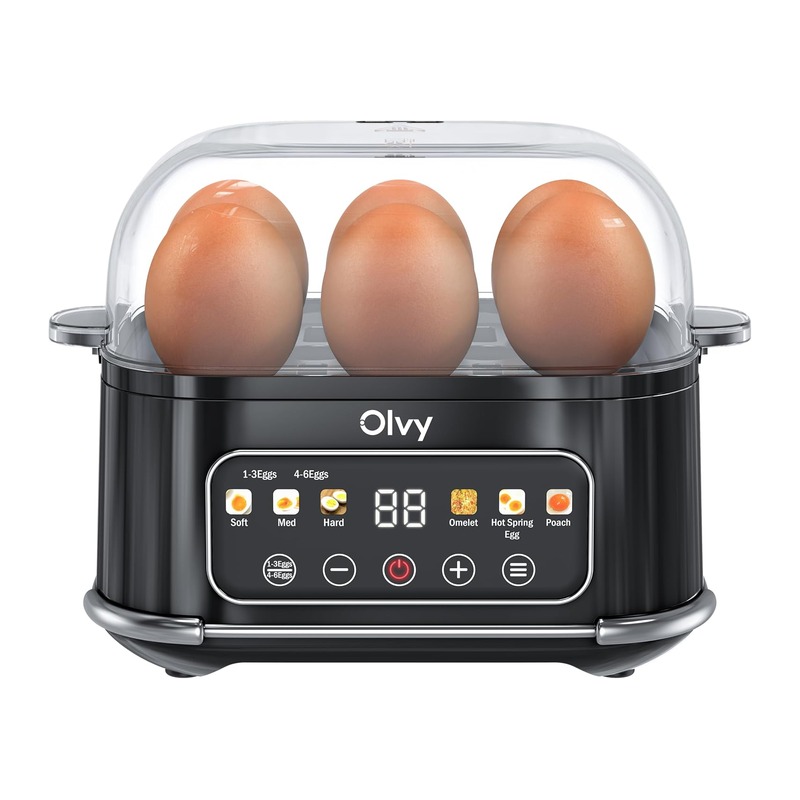 Olvy 6合1 电子煮蛋器（LCD定时显示，可做溏心蛋、水波蛋、蛋卷）