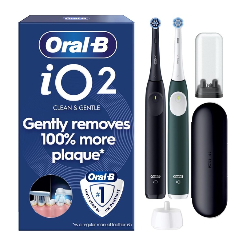 欧乐B Oral-B iO2 电动牙刷 双支装 黑色+绿色