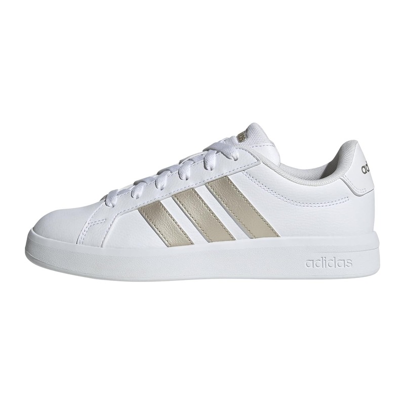 阿迪达斯 adidas Grand Court Base 3.0 女款板鞋 白色/金属银