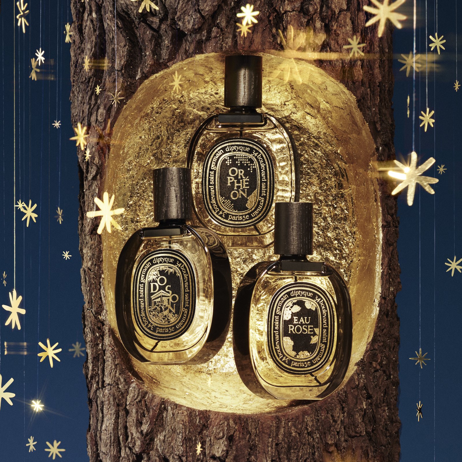 Diptyque黑金限定香水节日布景