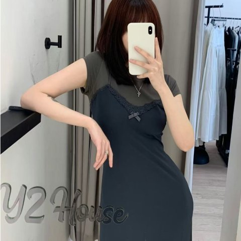 Acne Studios 层叠针织中长连衣裙参考网图