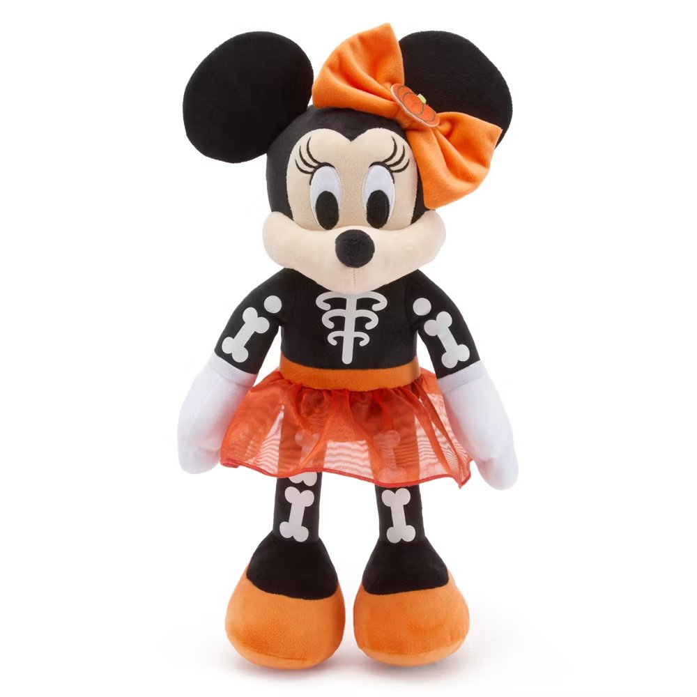 Disney Store 36 cm 骷髅装米妮毛绒实物