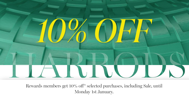 Harrods,0折+折上5折