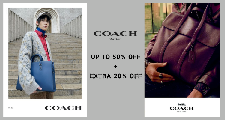 Coach,8折+折上8折