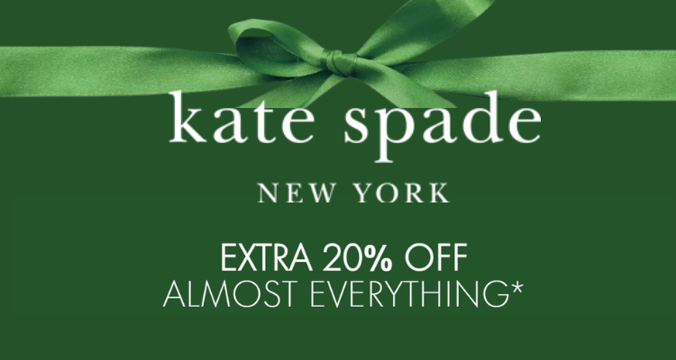 Kate Spade,8折+折上7.6折