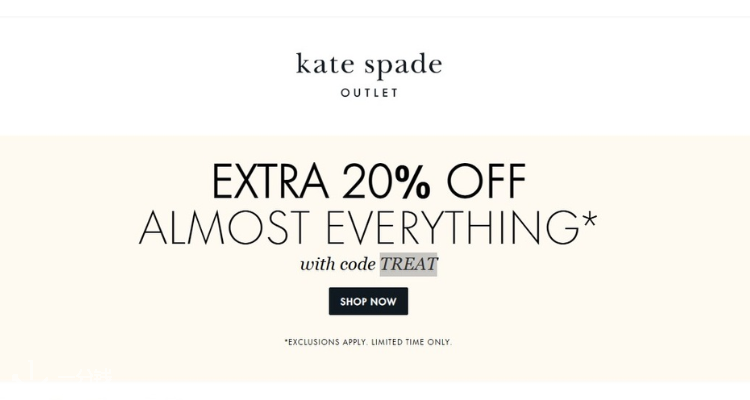 Kate Spade,8折+折上8折