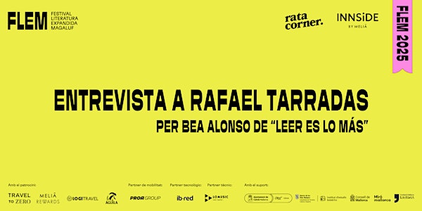Entrevista a Rafael Tarradas per Bea Alonso马略卡岛见！来一场沉浸式文学夜谈，近距离对话作家