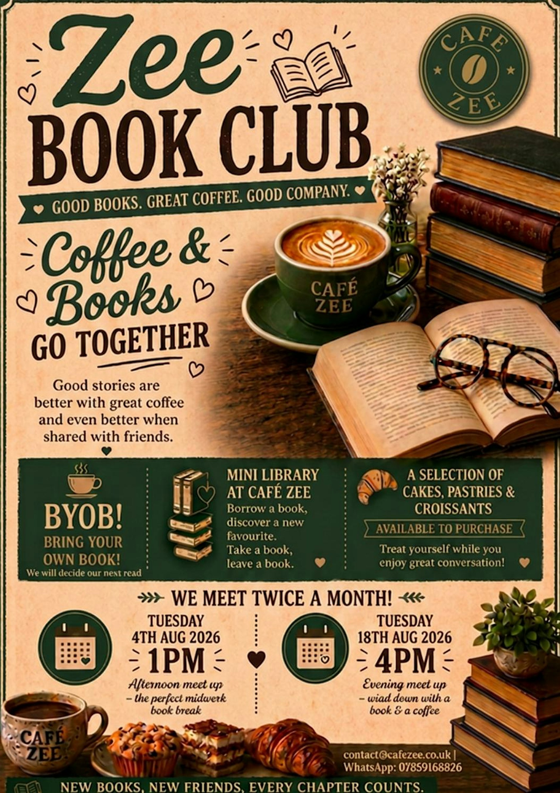 Zee Coffee & Book Club 来了！8月18日，一杯咖啡，一群书友，刚好遇见你