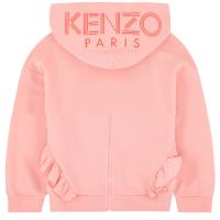 kenzo粉色拉链卫衣