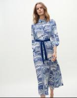 Toile de Jouy长连衣裙