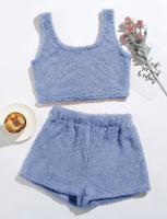 毛绒绒吊带家居服