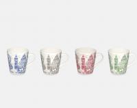 London Toile4个马克杯