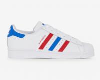 Adidas贝壳头红蓝白拼色