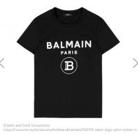 Balmain黑色logoT恤