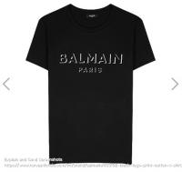 Balmain黑色logoT恤