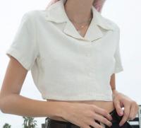 露脐短袖衬衫