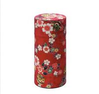 红色印花茶盒