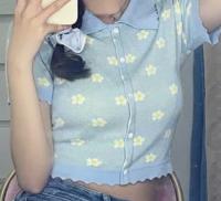 蓝色小花上衣