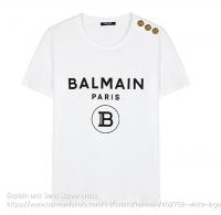 Balmain 白色纽扣T恤