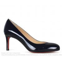 海军蓝色漆皮7cm👠