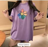 紫色七彩花T >>