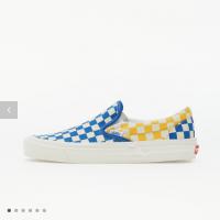 Vans蓝黄棋盘格帆布鞋 >>