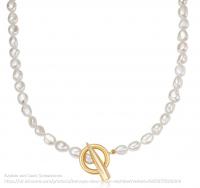 珍珠+金饰choker