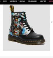 BOOTS 1460 BASQUIAT EN CUIR >>