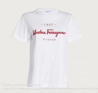 女士红logo白色T恤