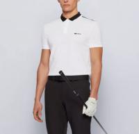 白色黑领Polo T >>