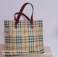 BURBERRY方形格纹托特包