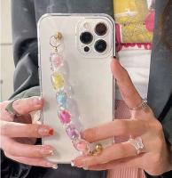 白色带手机链手机壳 >>