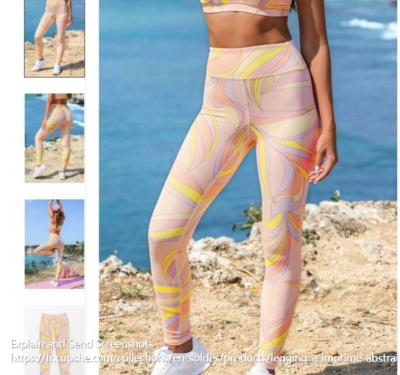 抽象印花legging