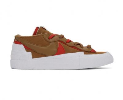 Nike Blazer Low x sacai棕红配色 >>